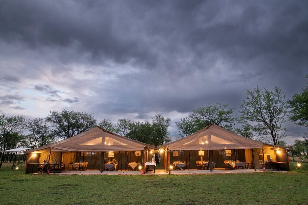 Serengeti Kati Kati Tented Camp is a mobile camp, centrally situated in the Seronera region of Serengeti, and is ideal for exploring the vast Serengeti plains. With comfortable accommodation, the camp allows you to indulge yourself in an evocative and awe-inspiring bush experience, coupled with authentic opportunities to enjoy an ideal safari in Northern Tanzania.